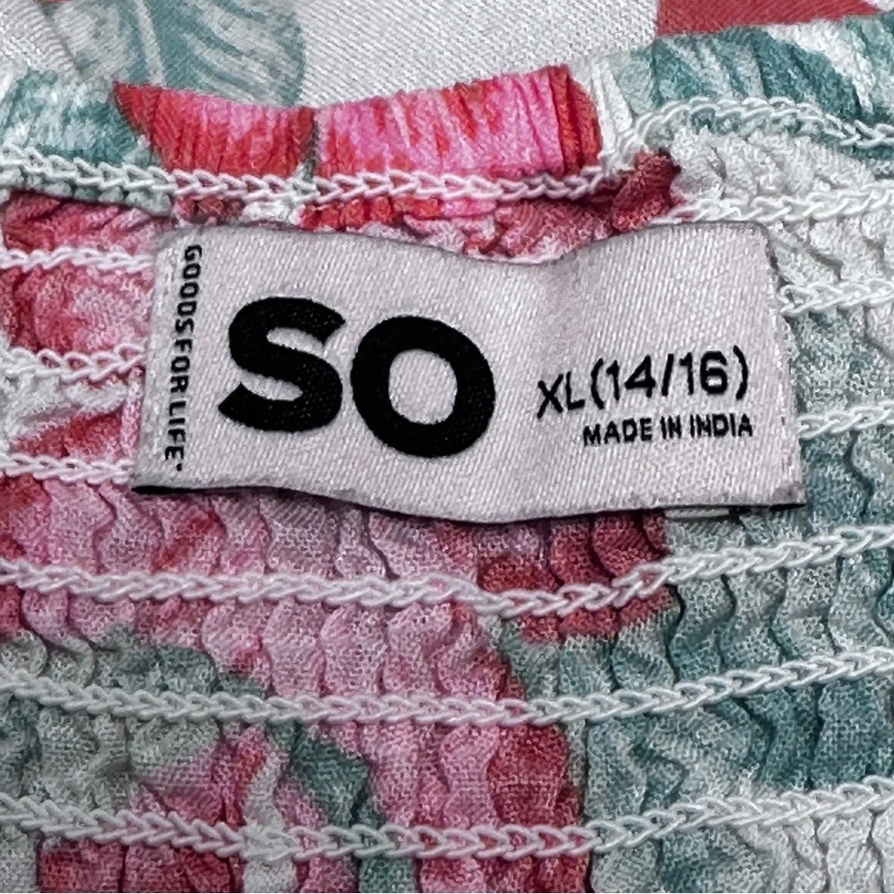 SO, soft springy  Pastel  Pink / white / Green floral sundress, Girls' 14 / 16